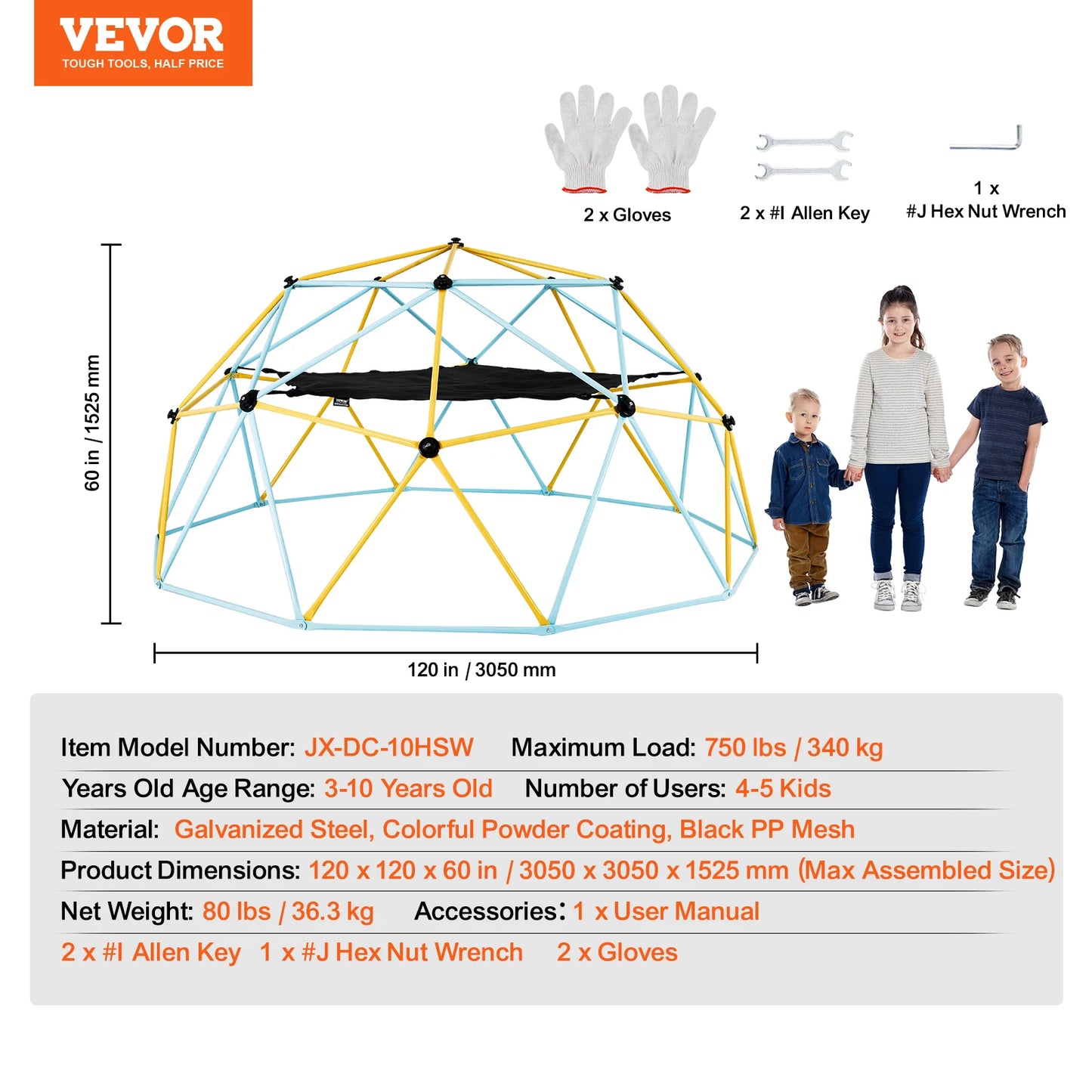 Climbing Dome 6/8/10/12FT Geometric Dome