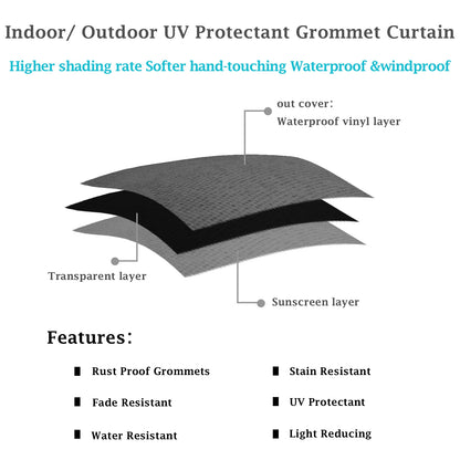 Patio Outdoor Curtain- Waterproof/Thermal/Insulated