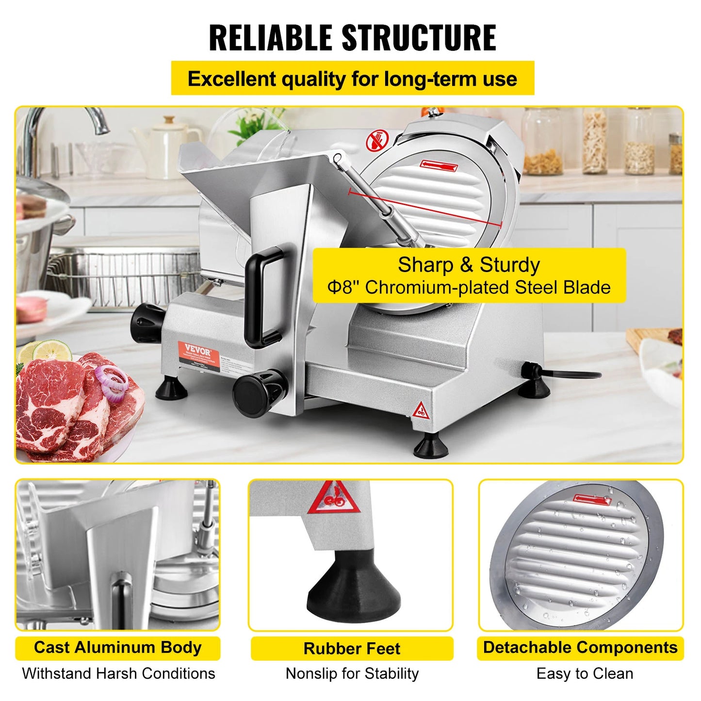 Meat Slicer 200W/240W Electric Deli Food Slicer