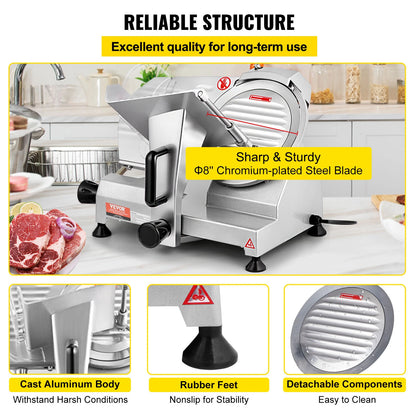 Meat Slicer 200W/240W Electric Deli Food Slicer