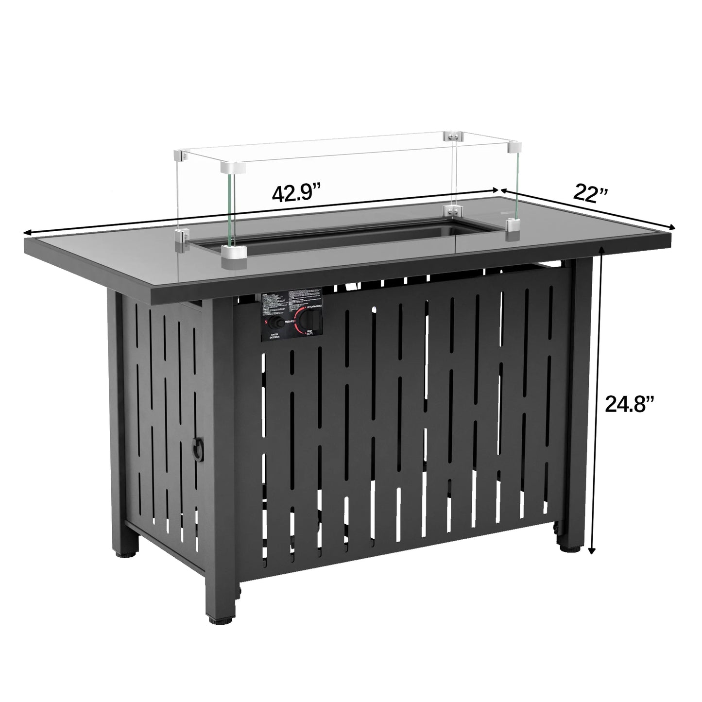 42 Inch 50,000 BTU Propane Gas Fire Pit Table