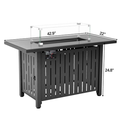 42 Inch 50,000 BTU Propane Gas Fire Pit Table