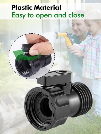 1pcs 3/4" Plastic Garden Hose Shut Off Valve