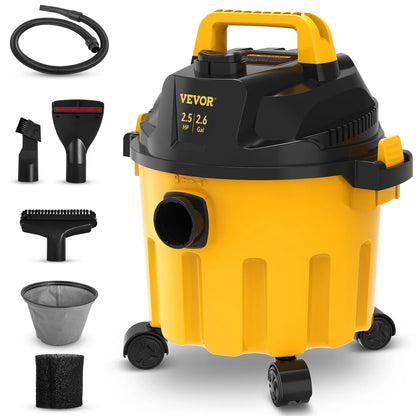 Wet Dry Vac Shop Vacuum-2.6 Gallon 2.5 HP- 3 in 1 Portable