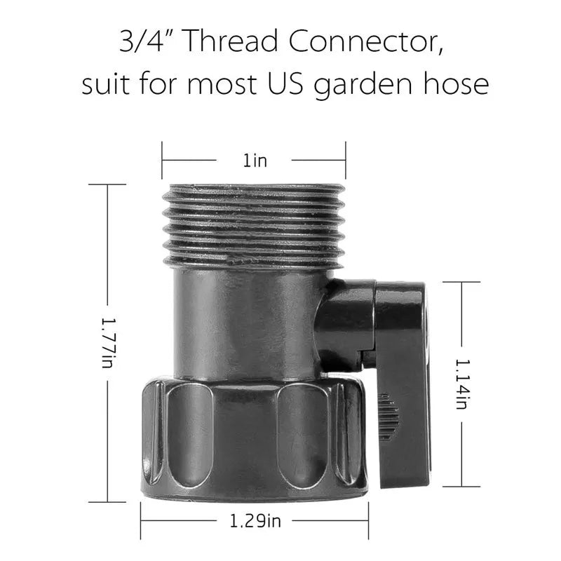 1pcs 3/4" Plastic Garden Hose Shut Off Valve
