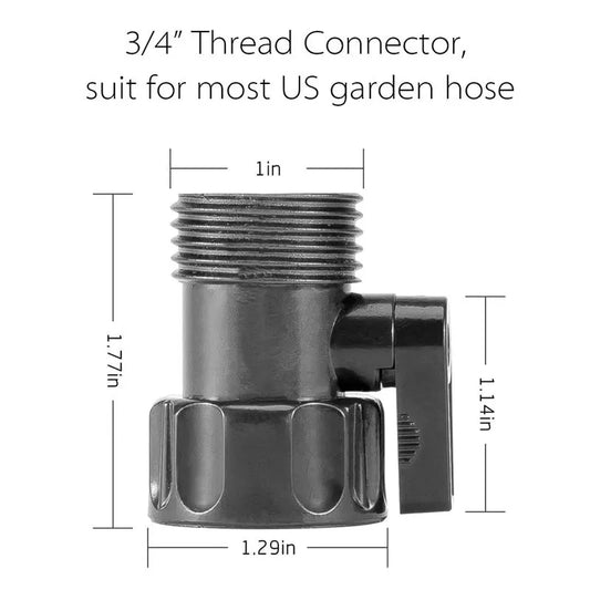 1pcs 3/4" Plastic Garden Hose Shut Off Valve