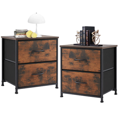 JHK Living Room Cabinet Layers Set of 2 Fabric Drawers