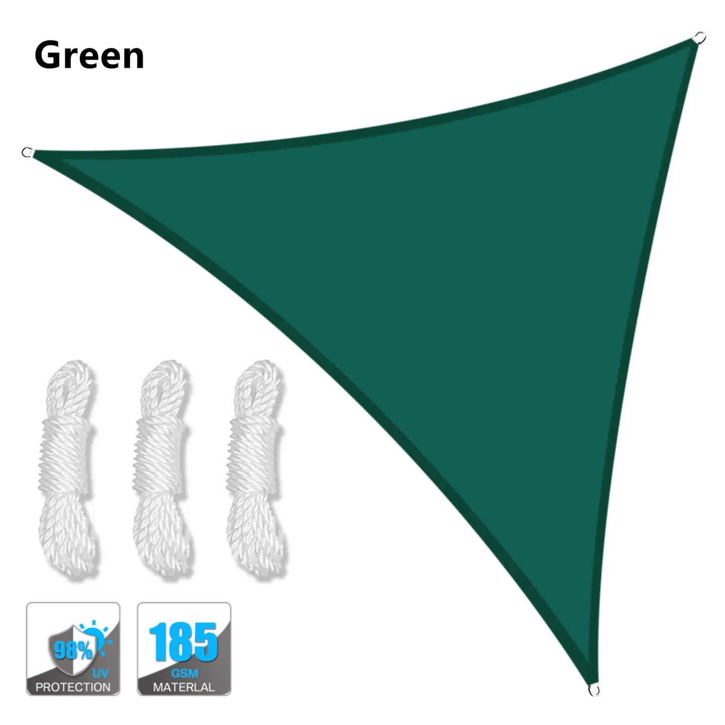 5x5x5/2x2x2M Waterproof Sun Shelter Triangle Sunshade