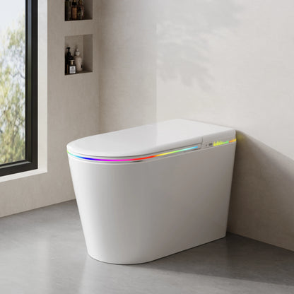 Smart Bidet Toilet-Heated Seat, Self-Cleaning, LED Display, Remote Control