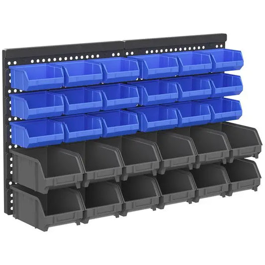 Wall-Mounted Wonder: 30-Bin Pegboard Rack Tool Organizer