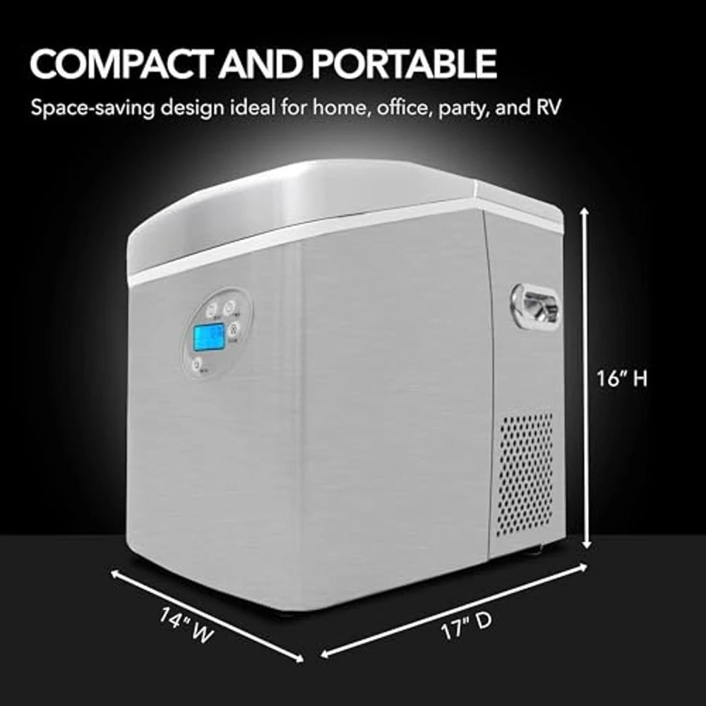 Portable 49lb Capacity Stainless Steel with Water Connection