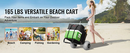 Beach Dolly with Big Wheels for Sand- Folding