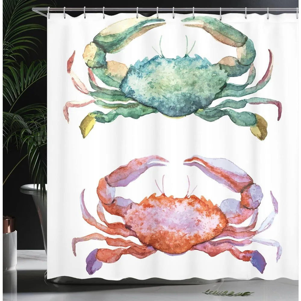 Fabric art print with ocean themed illustrations
