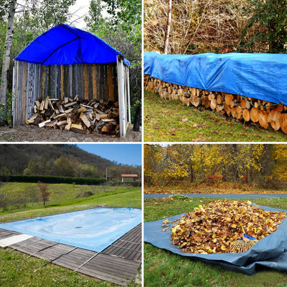 Waterproof Heavy Tarpaulin Tarp Sheet Cover with Reinforced Grommets