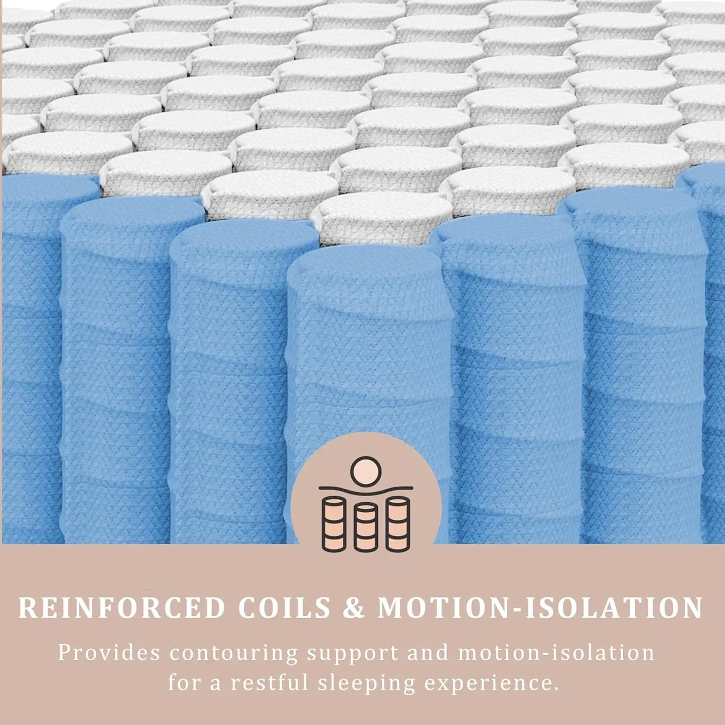 12 Inch Full/King Hybrid Gel Memory Foam Mattress,