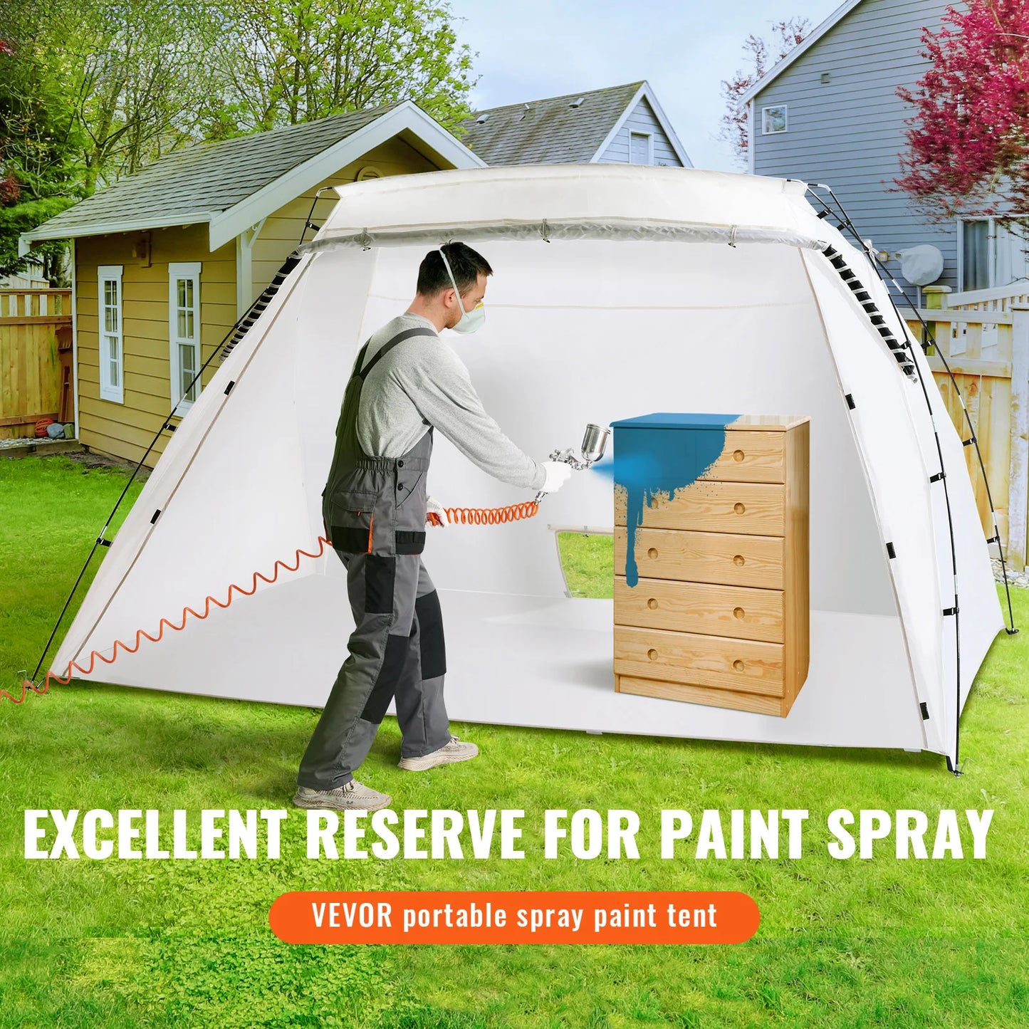 Portable Paint Booth/Shelter 7.5x5.2x5.2/10x7x6ft