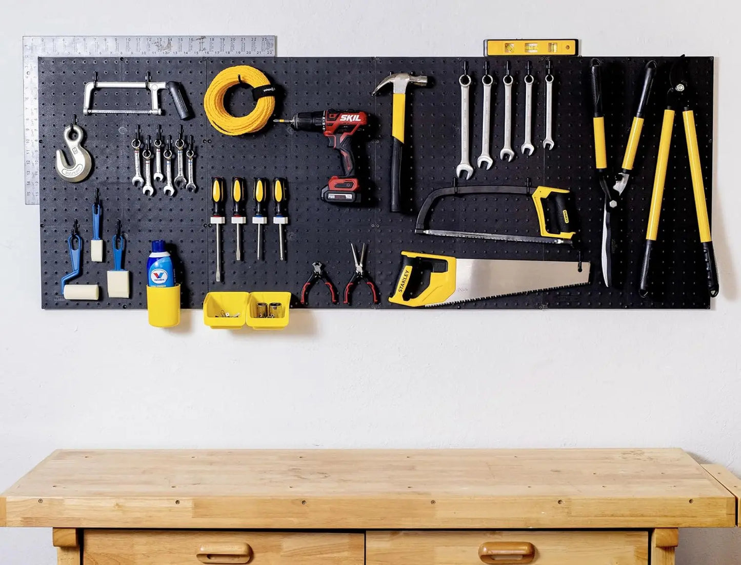 4-24x16 Inch Pegboard Panels, USA-Made Wall Organizer