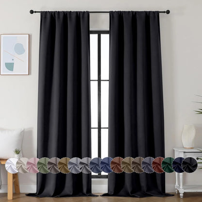 1 Panel Blackout Curtains Light Reducing Thermal Insulated Grommet
