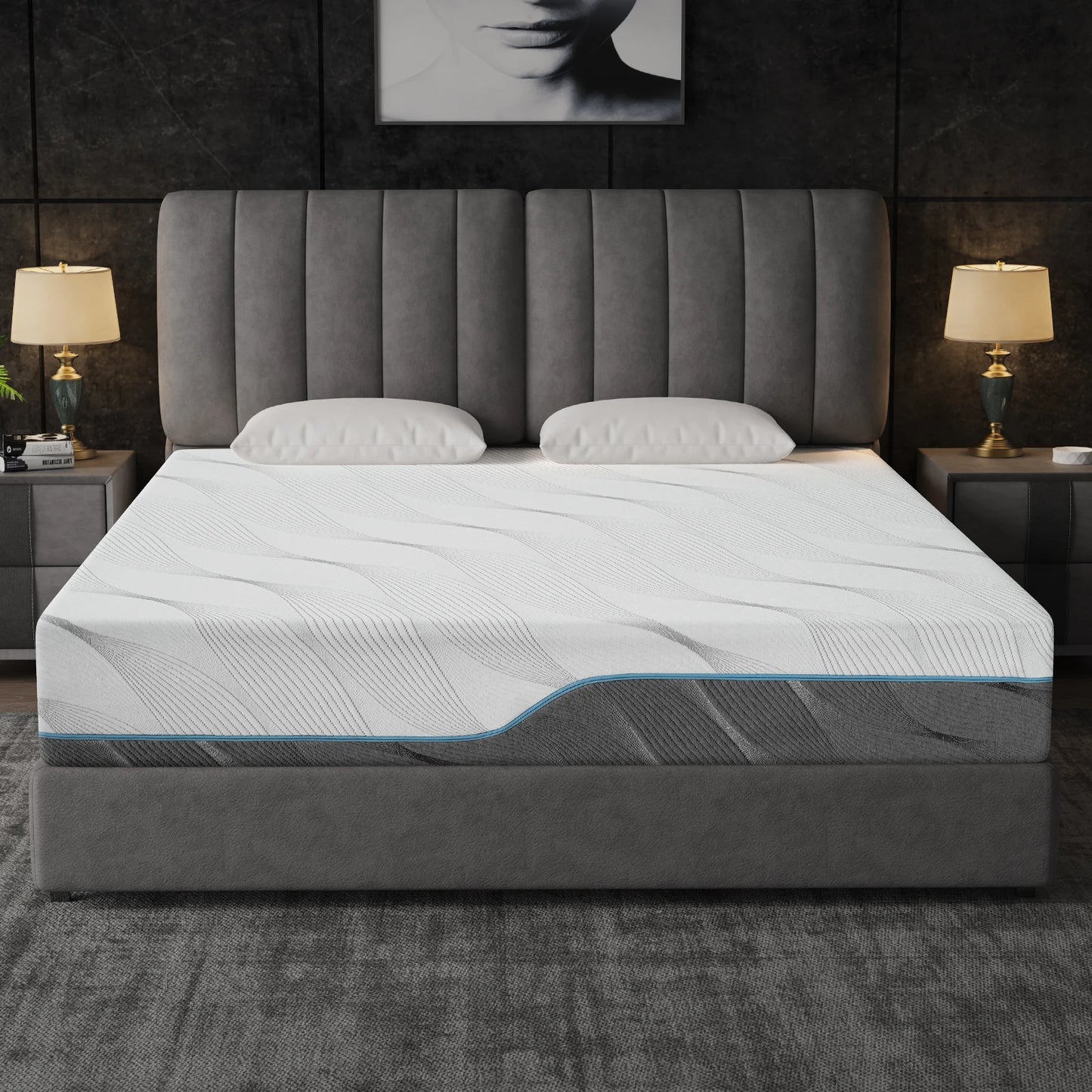 Extra Firm Full/Queen/King Mattress, 8/10 Inch Medium -Flippable
