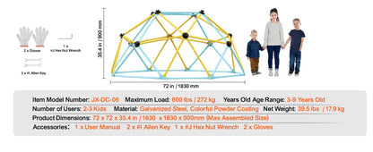 Climbing Dome 6/8/10/12FT Geometric Dome