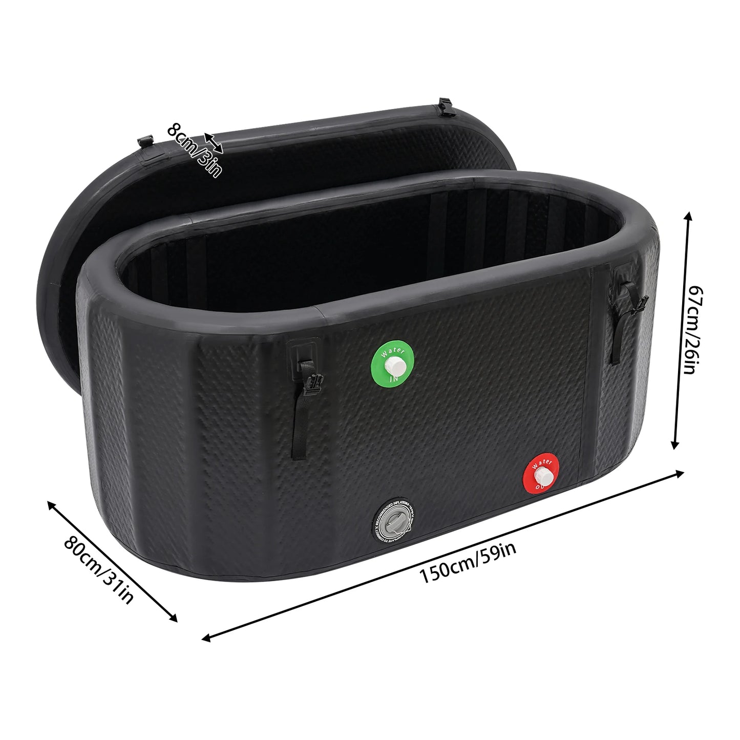 Ice Bathtub for Athletes,97.74 Gal Portable