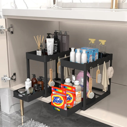 Double-Tier Sink-Mounted Storage Rack