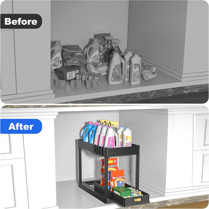 Double-Tier Sink-Mounted Storage Rack