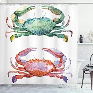 Fabric art print with ocean themed illustrations