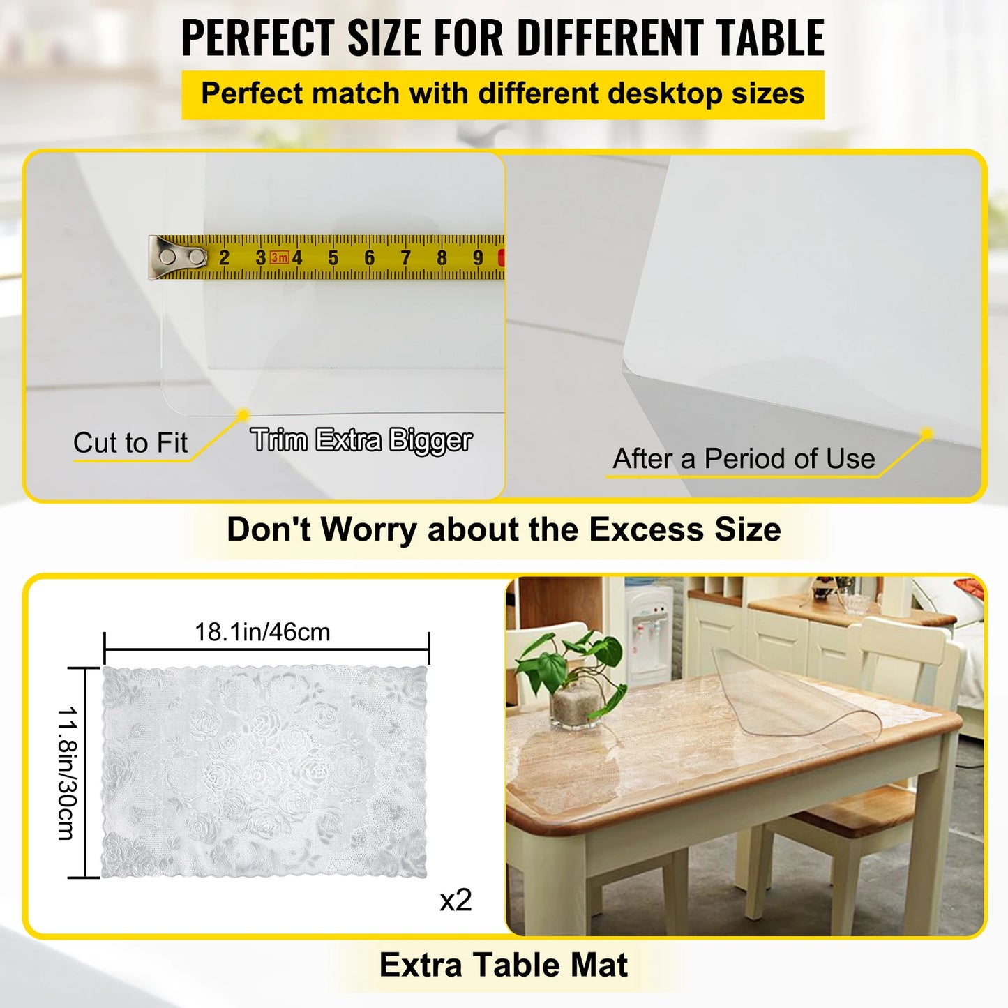 1.5-2mm PVC Tablecloth Transparent Clear Cover