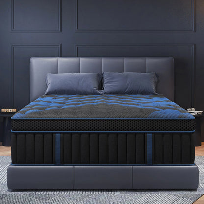 12"Gel Memory Foam Hybrid Pocket Spring Mattress Twin Full Queen King Bed Mattress In A Box, Medium Firm Motion Isolation