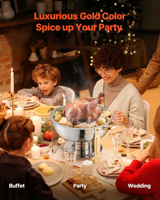 4 Pack Full Size Chafing Dish Stainless Steel w/Lids