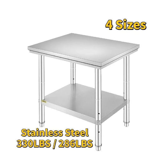 Stainless Steel Kitchen Work Bench w/Undershelf