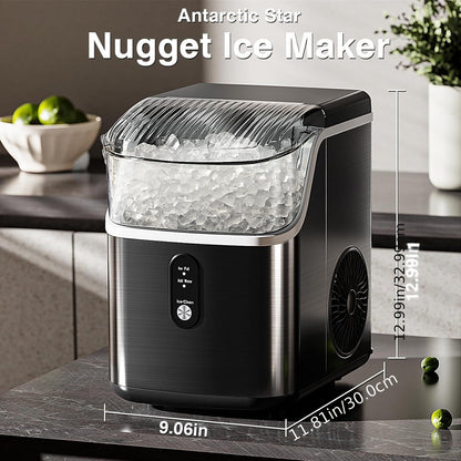 Nugget Or Bullet Ice Makers Countertop, 26 Lbs/24 H, 33 Lbs/24 H,35 Lbs/24 H Self-Cleaning,One-Click Operation