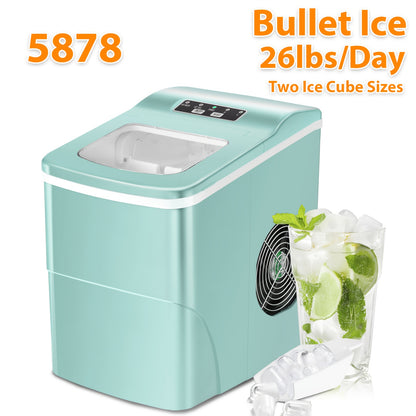 Nugget Or Bullet Ice Makers Countertop, 26 Lbs/24 H, 33 Lbs/24 H,35 Lbs/24 H Self-Cleaning,One-Click Operation