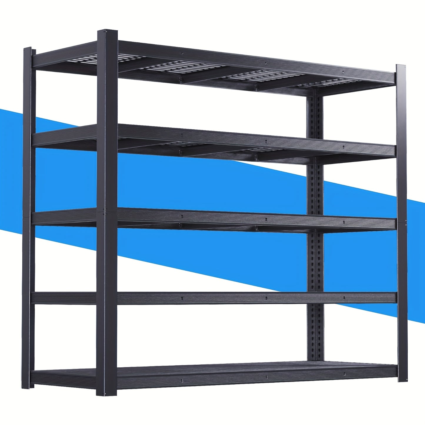 2000/3030LBS Metal Storage Shelving Unit, Utility Rack Shelf, 60/72"Heavy Duty Garage Shelving 5 Tier Adjustable