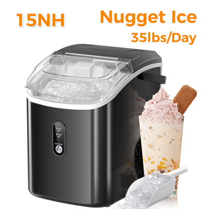 Nugget Or Bullet Ice Makers Countertop, 26 Lbs/24 H, 33 Lbs/24 H,35 Lbs/24 H Self-Cleaning,One-Click Operation