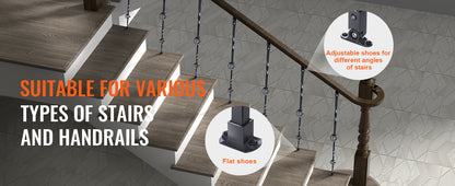 Staircase Metal Balusters- Galvanized Banister Spindles w/ Hollow Baskets Spiral