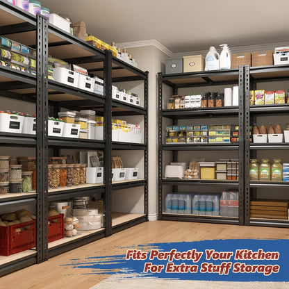 2000/3030LBS Metal Storage Shelving Unit, Utility Rack Shelf, 60/72"Heavy Duty Garage Shelving 5 Tier Adjustable