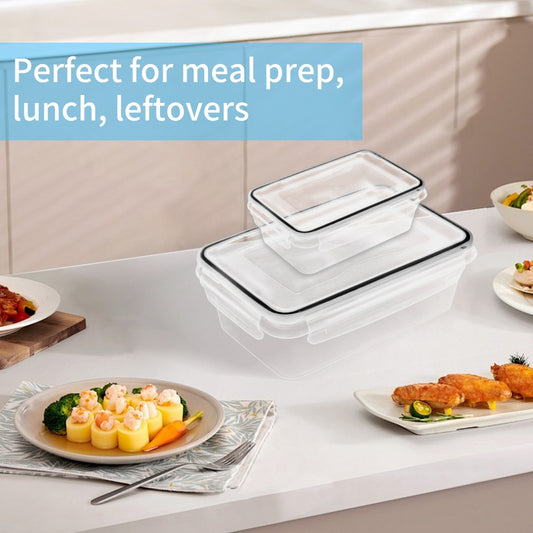 24/48/50pcs Premium Food Storage Container Set - High Quality, BPA-Free, Leak-Proof Design, Easy-Lock Lids, Stackable, Microwave Safe -