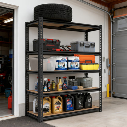 2000/3030LBS Metal Storage Shelving Unit, Utility Rack Shelf, 60/72"Heavy Duty Garage Shelving 5 Tier Adjustable