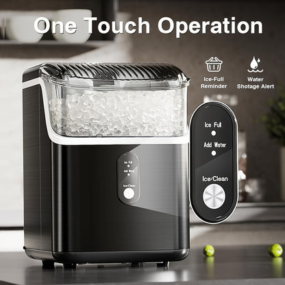 Nugget Or Bullet Ice Makers Countertop, 26 Lbs/24 H, 33 Lbs/24 H,35 Lbs/24 H Self-Cleaning,One-Click Operation