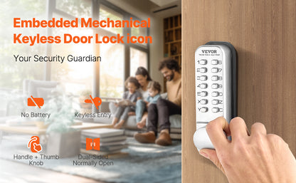 Mechanical Keyless Entry Door Lock 14 Key