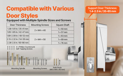 Mechanical Keyless Entry Door Lock 14 Key