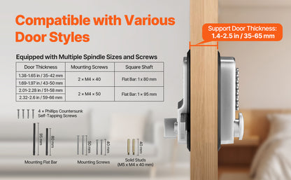 Mechanical Keyless Entry Door Lock 14 Key
