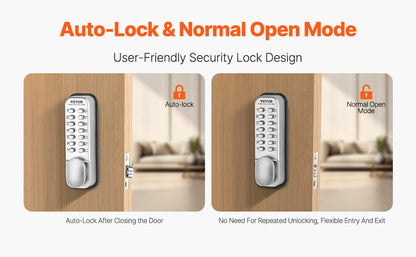 Mechanical Keyless Entry Door Lock 14 Key
