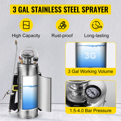 12L Hand Powered Sprayer - Atomizer Pump