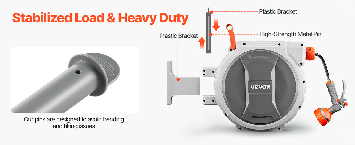 Retractable Garden Hose Reel Wall Mounted