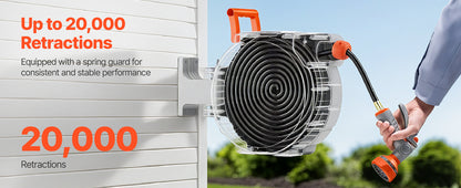 Retractable Garden Hose Reel Wall Mounted