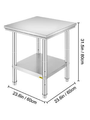 Stainless Steel Kitchen Work Bench w/Undershelf