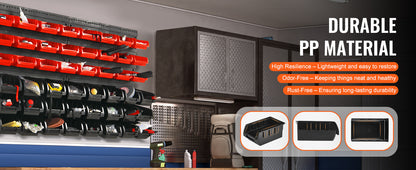 Wall Mounted Garage Containers with Wall Panels Tool Organizer for Nuts Bolts Screws Nails-48 drawer